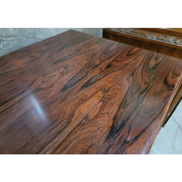 Rosewood Danish Modern Credenza Tambour Doors For Sale - Image 16 of 18