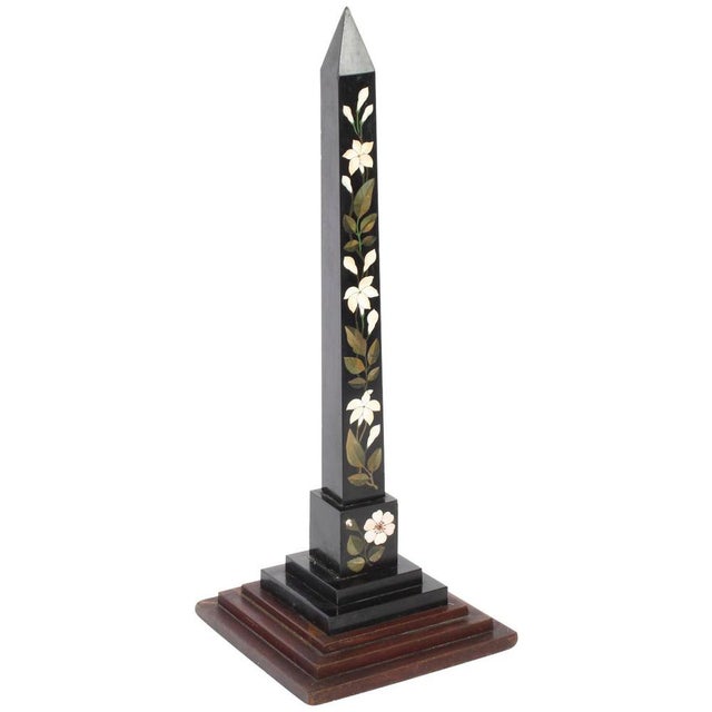 19th Century Victorian Pietra Dura Marble Obelisk For Sale - Image 10 of 10