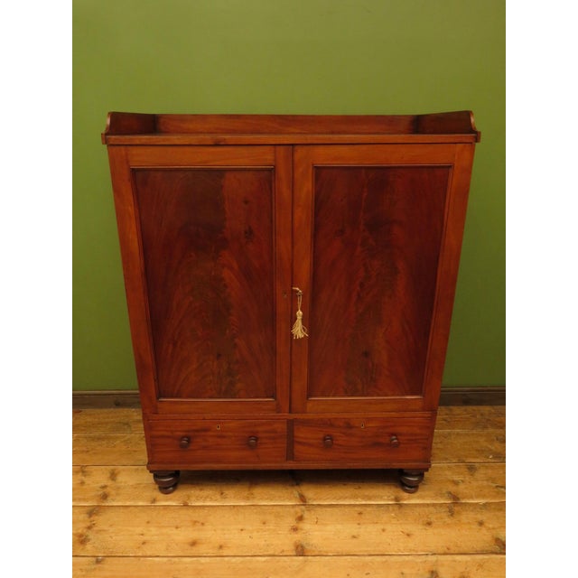 Antique Irish Linen Press Cabinet from Merrion Castle For Sale - Image 9 of 18