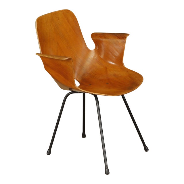 Medea' Model 102 Bentwood Armchair by Vittorio Nobili, c 1955 Italy, Signed For Sale