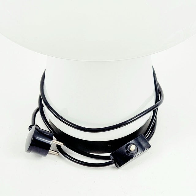 Glass Large Space Age Opaline Glass Mushroom Table Lamp from Limburg, Germany, 1960s-1970s For Sale - Image 7 of 10