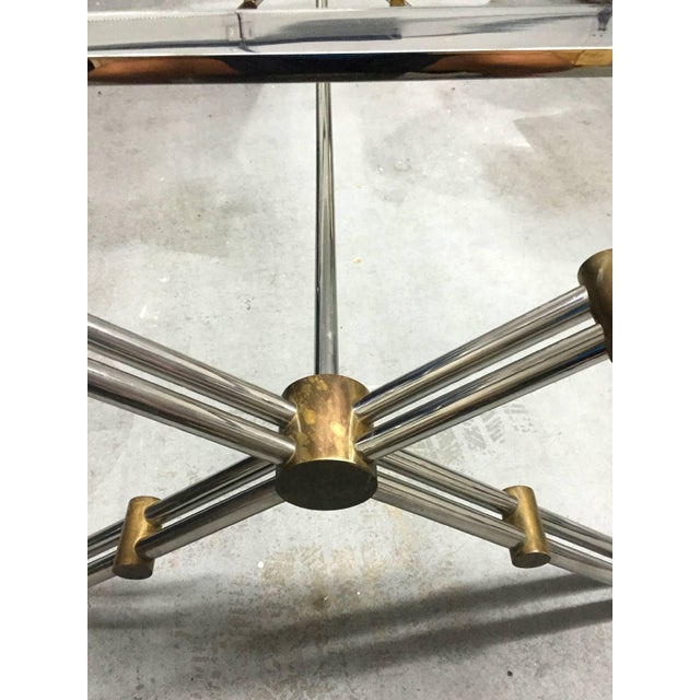 Mid-Century Modern 1960s Rare Brass and Chrome Table by John Vesey For Sale - Image 3 of 8