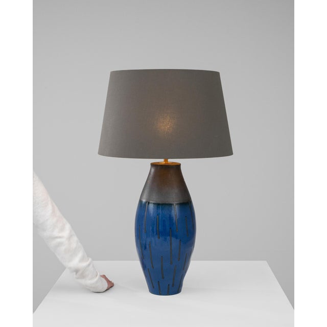 Mid-Century Modern 20th Century German Ceramic Table Lamp For Sale - Image 3 of 18