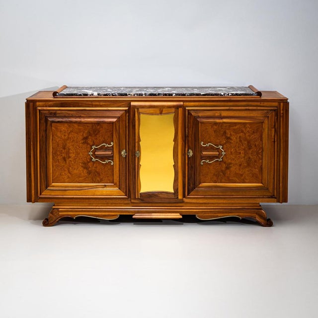Art Deco Credenza with Marble Top, France, 1930s For Sale - Image 15 of 15
