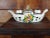 Beige Mid 20th Ceramic Mustard Pot, Pepper Pot and Salt Cellar in the Shape of a Flowery Gondola For Sale - Image 8 of 12