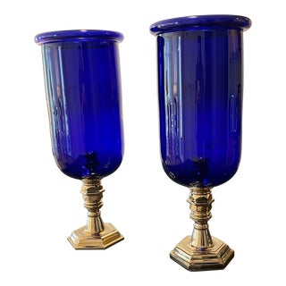 John Rosselli Cobalt Hurricanes (Photophores) - a Pair For Sale