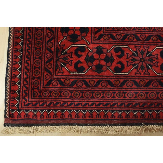 Oriental Rug 9’9” X 15’9” Red Wool Tribal Geometric Hand-Knotted Carpet For Sale - Image 10 of 12