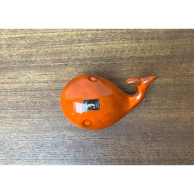 Ceramic Whale Figurine Ashtray from Ceramica D'Arte, Salerno, Italy, 1970s For Sale - Image 3 of 18