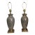 1980's Frederick Cooper Chinoiserie Metallic Porcelain and Brass Table Lamps For Sale