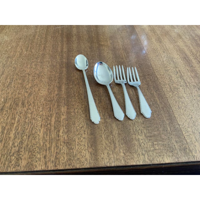 1950s Lunt Sterling Silver Child’s Flatware Set- 4 Pieces For Sale - Image 9 of 12