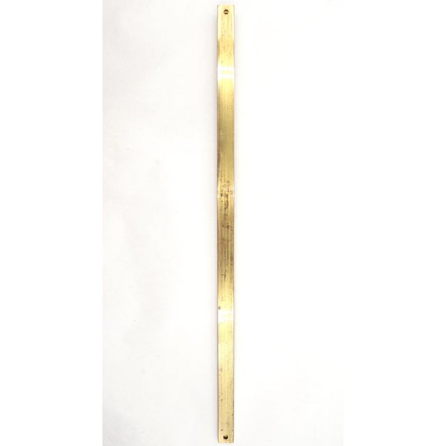 Metal Vintage 18 In. Polished Brass Surface Mount Door Bolt For Sale - Image 7 of 9