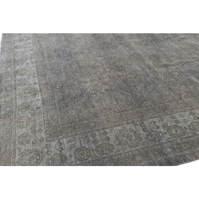 Gray Contemporary Gray Overdyed Wool Room-Size Rug. For Sale - Image 8 of 12