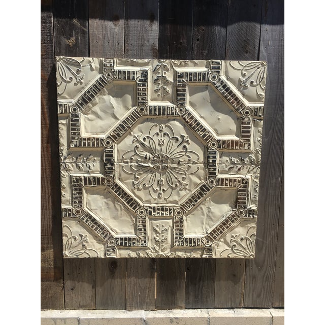 Vintage Rustic Tin Ceiling Tile Wall Art Chairish