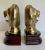 Late 20th Century Vintage Brass and Rosewood Lion Bookends For Sale - Image 5 of 13