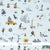 SAMPLE - Schumacher x The New Yorker Joana Avillez's Street Scenes Wallpaper In Multicolor On Sky Blue For Sale