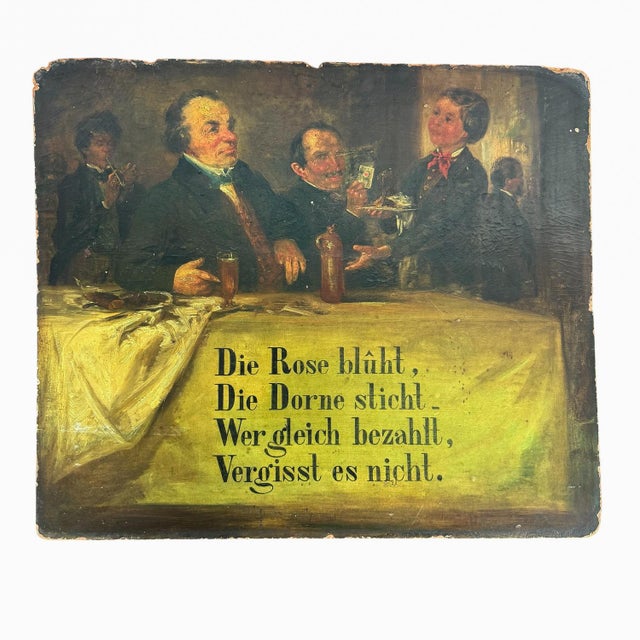 Mollat Paris, French Café Painting The Rose Blooms, 1890s, Print on Board For Sale - Image 10 of 10