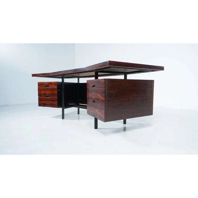Mid-Century Modern Italian Wooden Desk with Drawers, 1960s For Sale - Image 6 of 18