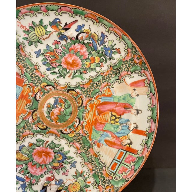 Antique Pair of Rose Medallion Chinese Plates For Sale - Image 9 of 10