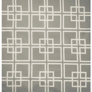 Free Spirit Designer Vicki Payne Safy-010 Woodsmoke Gray Chinoiserie Chippendale Fretwork Lattice Trellis Fabric- 9.22 Yards For Sale