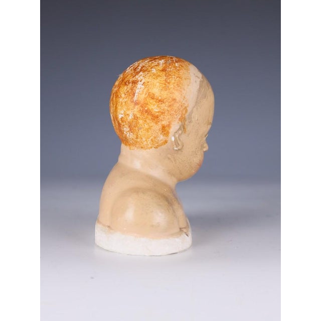 Tuscan Artist, Head of the Infant Jesus (Bambino Gesù), 1790, Polychrome Stucco For Sale - Image 6 of 14