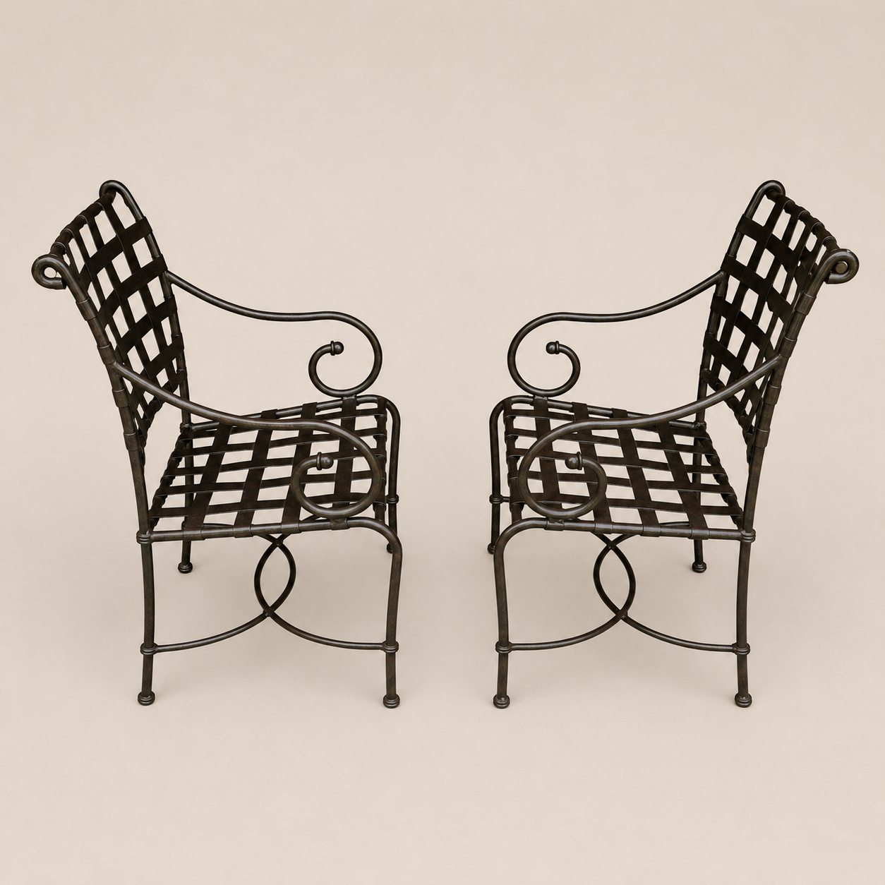 Mid 20th Century Florentine Three-Piece Patio Set in Speckled