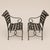 Traditional Mid 20th Century Florentine Three-Piece Patio Set in Speckled Bronze Finish Attributed to Brown Jordan For Sale - Image 3 of 7