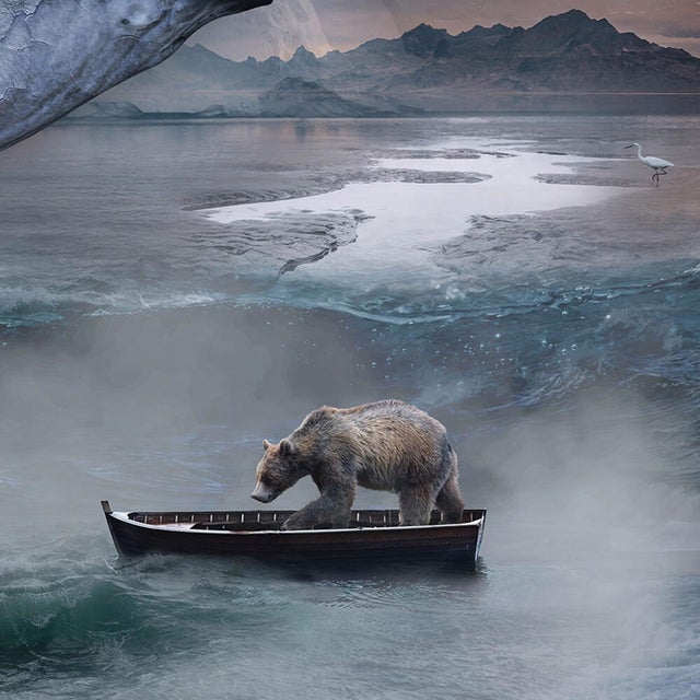 Early 21st Century Shelter - Spirit of the Whale by Marcin Owczarek | Photography - Dye Sublimation on Aluminum of a whale with animals For Sale - Image 5 of 5
