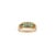 1.01ct Emerald and Diamond Statement Wide Band Ring in 14k Yellow Gold Size 4 For Sale - Image 9 of 15