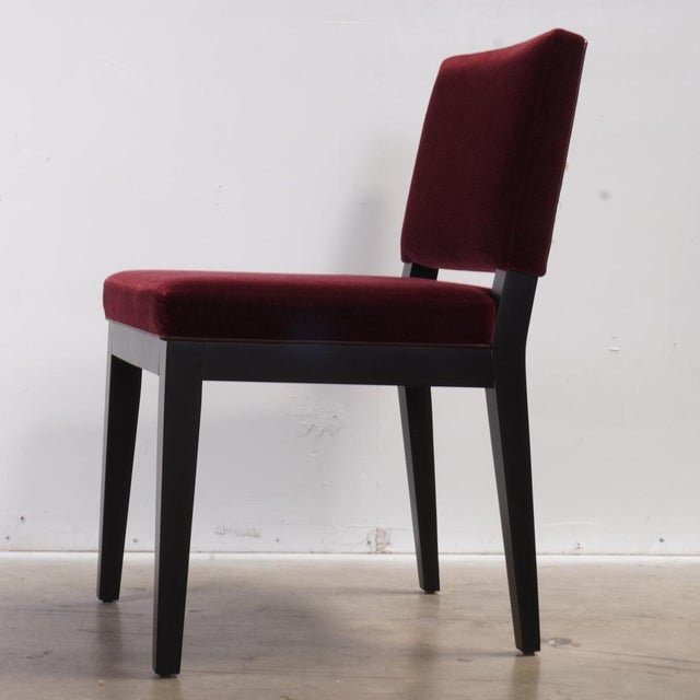 Textile Attributed to Holly Hunt Studio Luna Mohair Dining Side Chairs, Set of 10 For Sale - Image 7 of 11