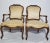 Antique White French Style Upholstered Head Dining Chairs - a Pair For Sale - Image 8 of 8