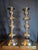 Antique Polish Judaica Silver Plated Shabbat Candlesticks Chaim Grun Warsaw 12" For Sale - Image 10 of 18