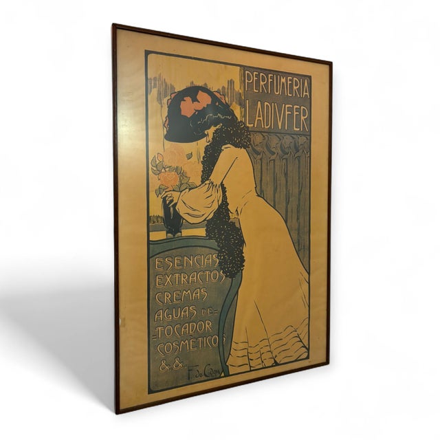 This wonderful advertising poster is a true gem of early 20th-century Spanish Modernism. Created by Francisco de Cidón in...