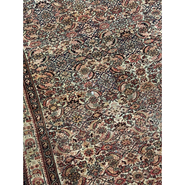 Copper Antique Persian Farahan Rug 3'9" X 5’10” For Sale - Image 8 of 9
