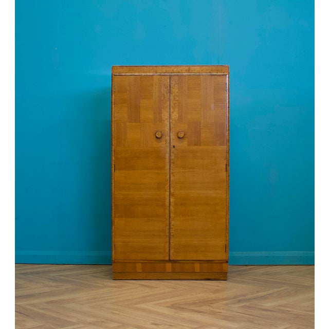 Brown Art Deco British Burr Walnut Cabinet, 1930s For Sale - Image 8 of 8