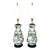 Pair of Large Porcelain Table Lamps Birds & Flowers For Sale