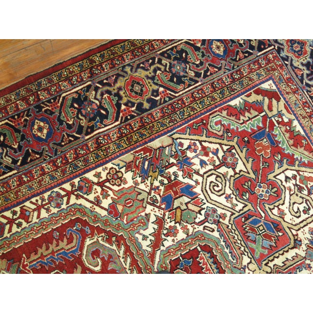 Persian Antique Persian Heriz Rug For Sale - Image 3 of 18