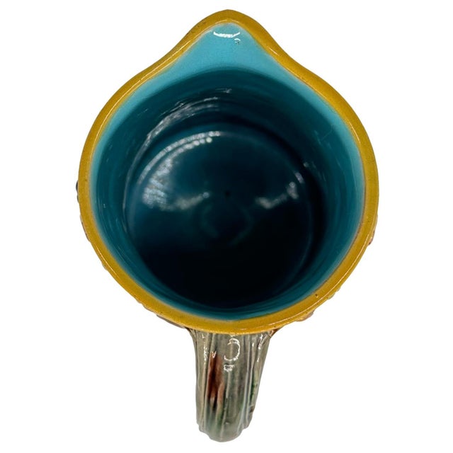 A Bwm Majolica Jug Depicting 'The Fox and the Grapers' Aesop's Fable, Ca. 1876 For Sale - Image 11 of 12