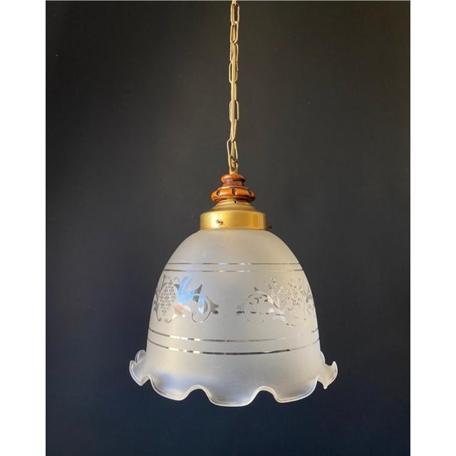 1960s Vintage Italian Glass Pendant, 1960s For Sale - Image 5 of 10