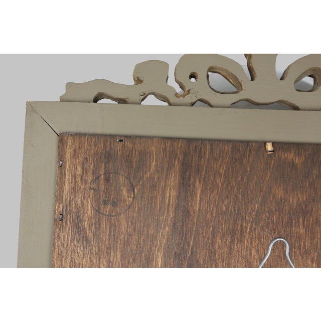 Vintage French Baroque Rococo Style Gold Leaf Decorated Mirror, 1950s For Sale - Image 11 of 12