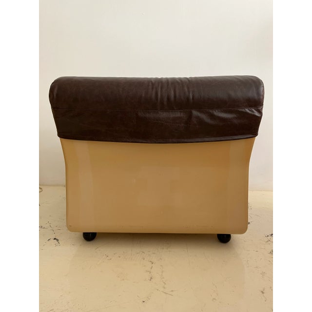 Brown Armchair in Fiberglass Shell For Sale - Image 4 of 9