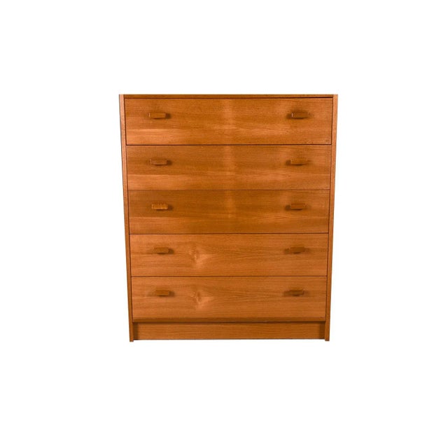 1970s Teak Mid-Century Modern Tall Dresser For Sale - Image 11 of 11