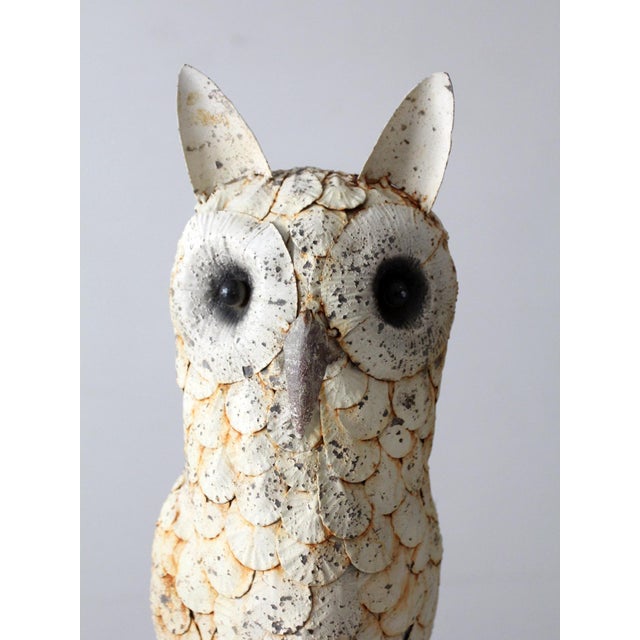 Mid-Century Modern Mid-Century Brutalist Metal Owl Sculpture For Sale - Image 3 of 15