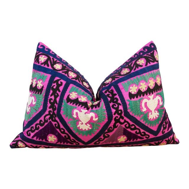 Guli Nurata Suzani Lumbar Pillow For Sale