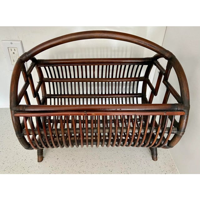 Vintage Bentwood Brighton Pavilion Chinese Chippendale Bamboo Storage Catch-All For Sale - Image 9 of 9