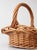Vintage Woven Wicker Gathering Basket With Twisted Handle For Sale - Image 13 of 13
