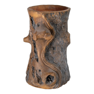 Early 20th Century Chinese Republic Yixing Zisha Tree Form Brush Pot Vase