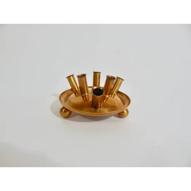 1960s Erich Kolbenheyer Wien, Austria Brass Candle Holder 1960s Mid Century For Sale - Image 5 of 5