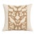 One Schumacher Chenanceau Fabric Color Fawn Panel and Linen Pillow Down and Feather Pillow 17 X 17 For Sale