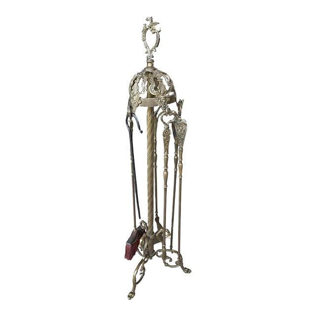 18th Century French Bronze Fireplace Tool Set Chairish