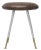 Modern 30"H Mid Modern Stool, Dark Brown & Silver For Sale - Image 3 of 8